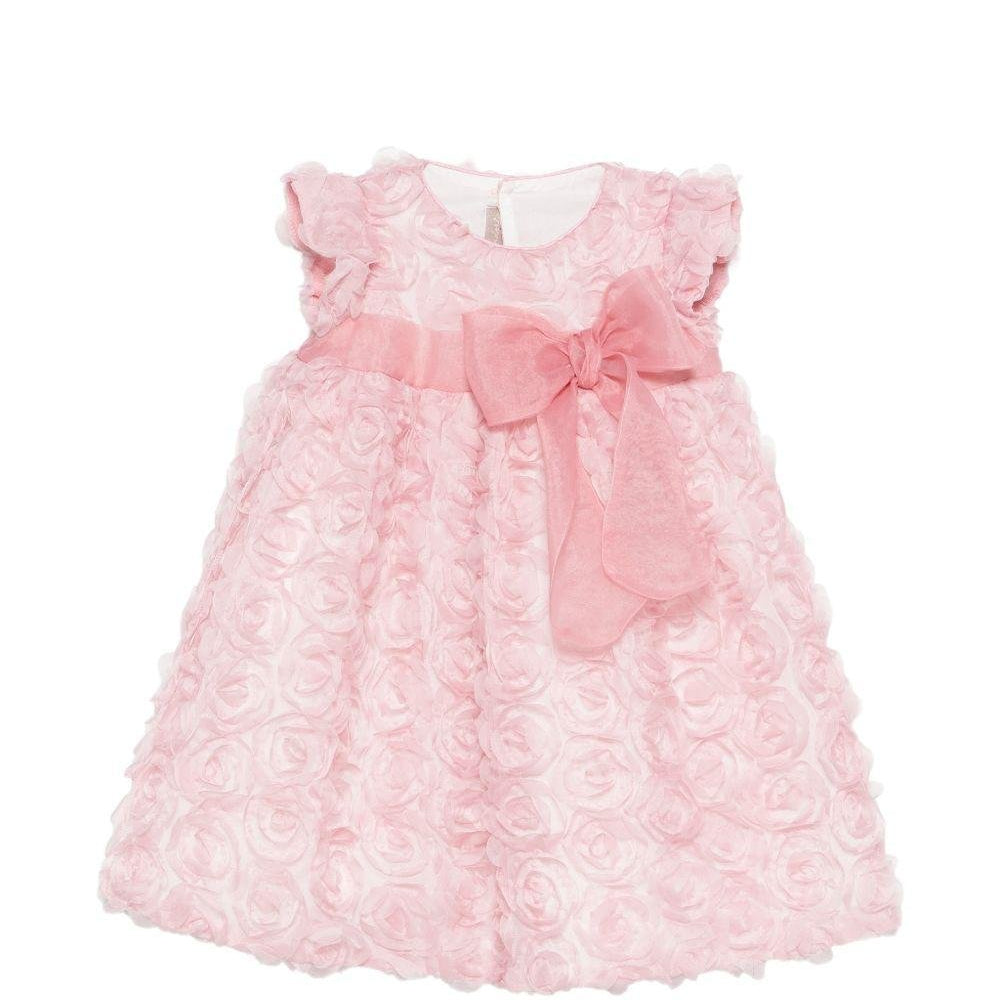 Abito per neonata La Stupenderia rosa con dettaglio fiocco - Rubino Kids