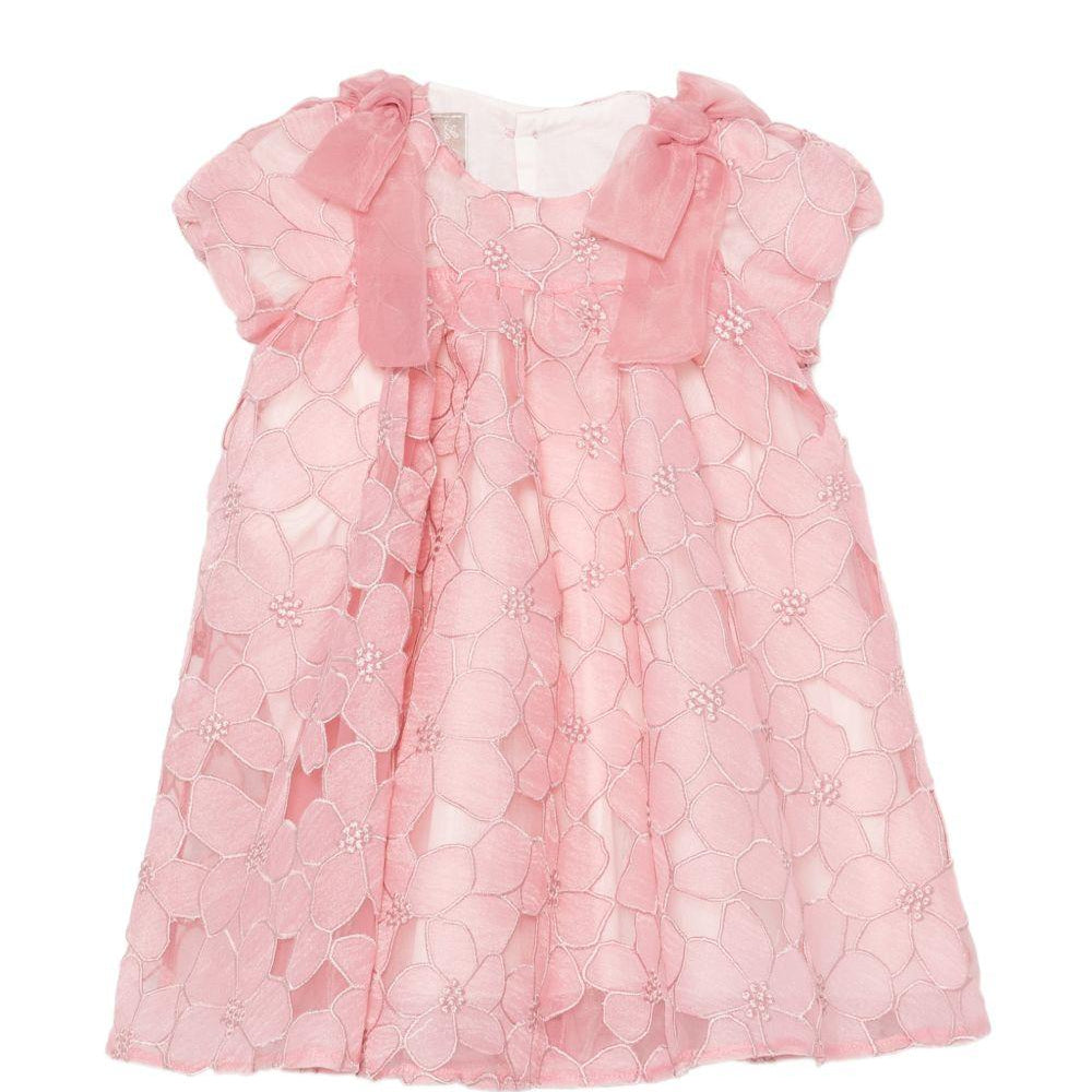 Abito per neonata La Stupenderia rosa con dettaglio fiocco - Rubino Kids