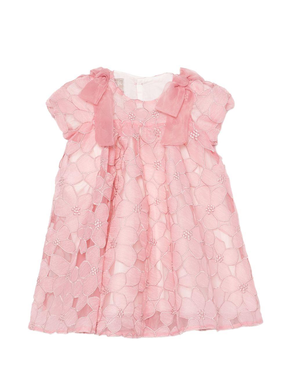 Abito per neonata La Stupenderia rosa con dettaglio fiocco - Rubino Kids