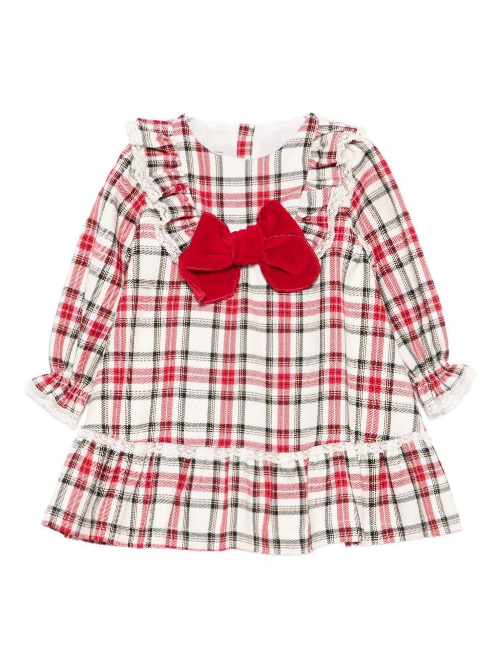 Abito per neonata La Stupenderia rosso con motivo a quadri - Rubino Kids