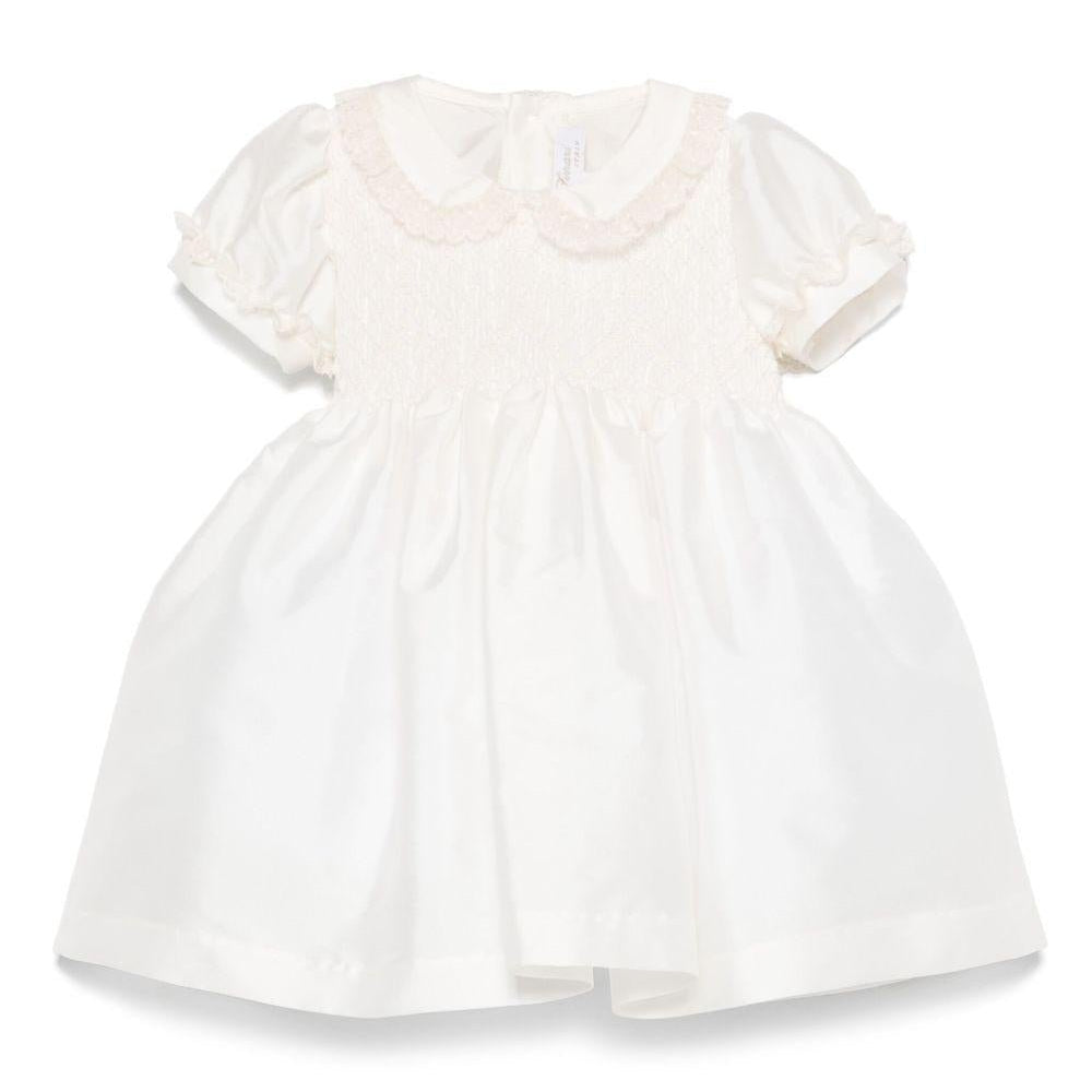 Abito per neonata Mariella Ferrari bianco con ricamo - Rubino Kids