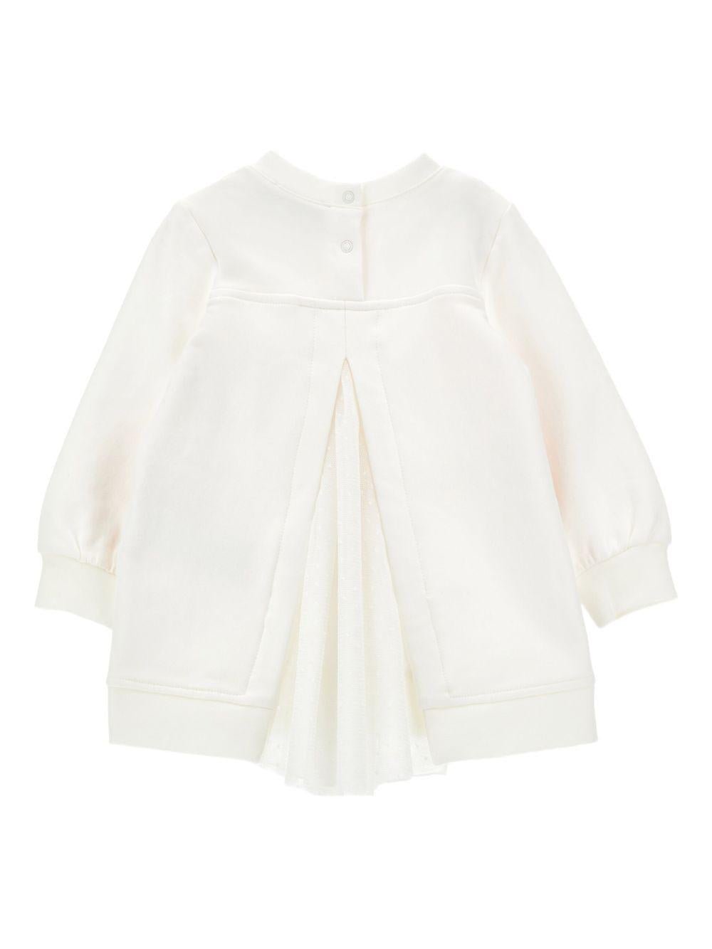 Abito per neonata Monnalisa bianco con stampa - Rubino Kids