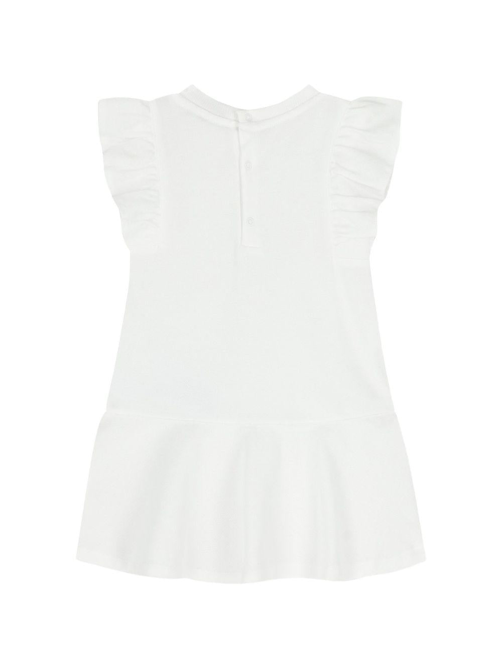 Abito per neonata Moschino Kids bianco con ruches - Rubino Kids