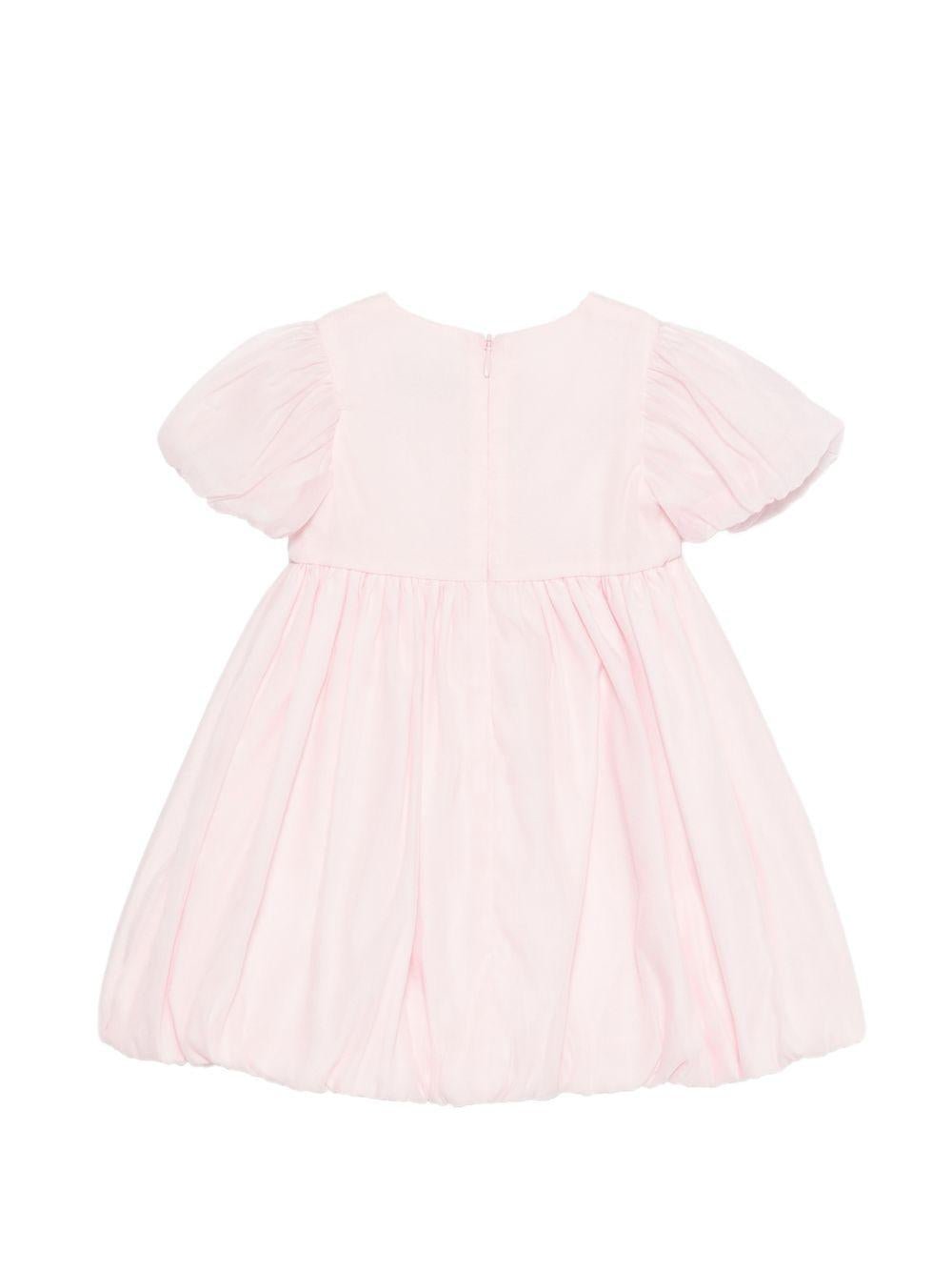 Abito per neonata Moschino Kids rosa con maniche a palloncino - Rubino Kids