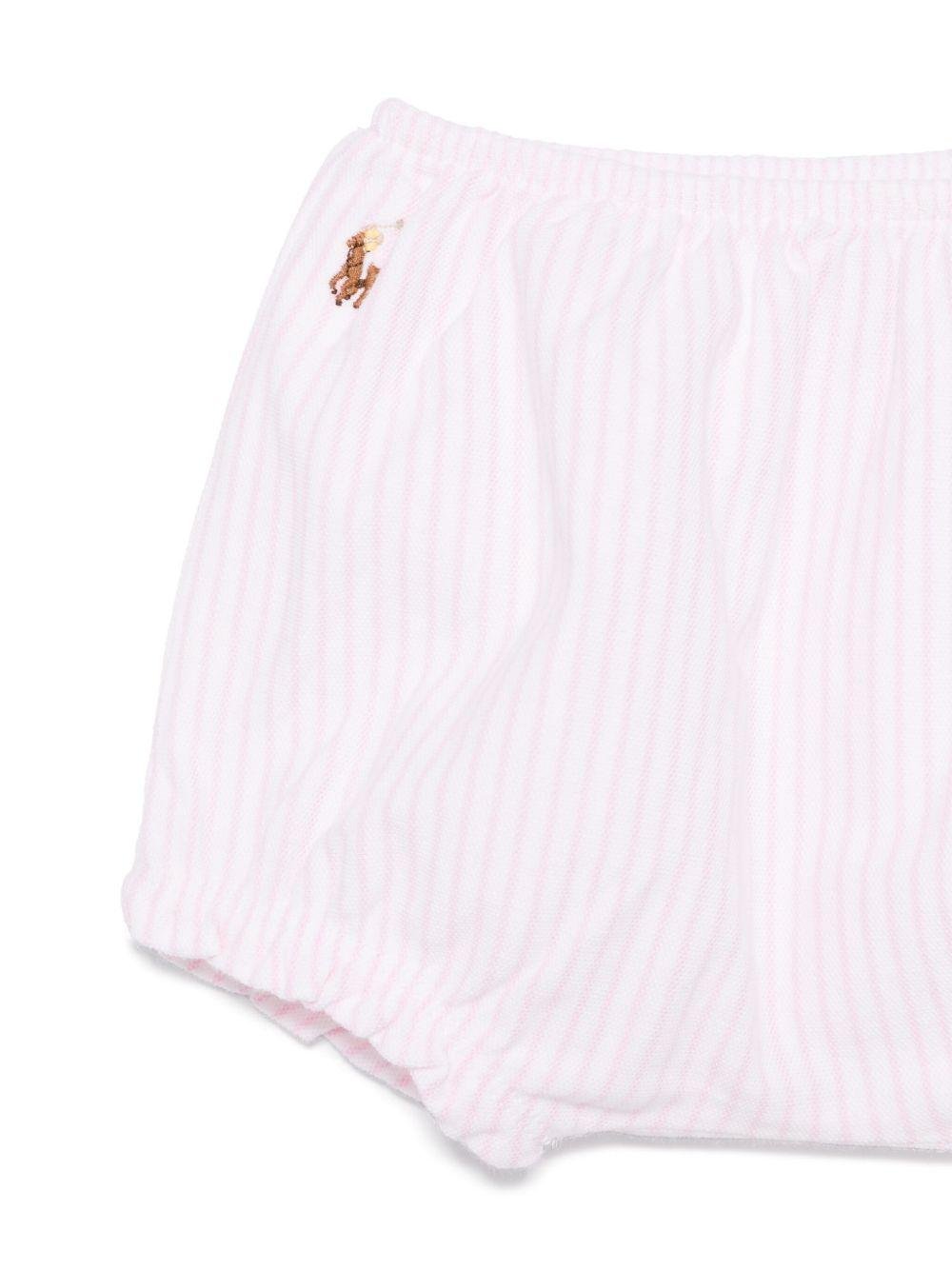 Abito per neonata Polo Ralph Lauren Kids rosa con caratteristico motivo Polo Pony - Rubino Kids