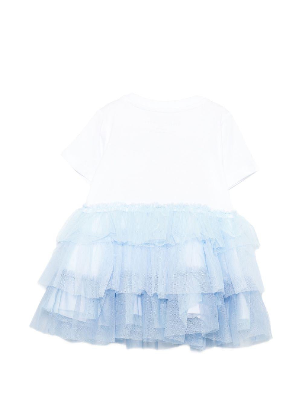 Abito per neonata Stella McCartney Kids multicolore con stampa pesciolino sul davanti - Rubino Kids