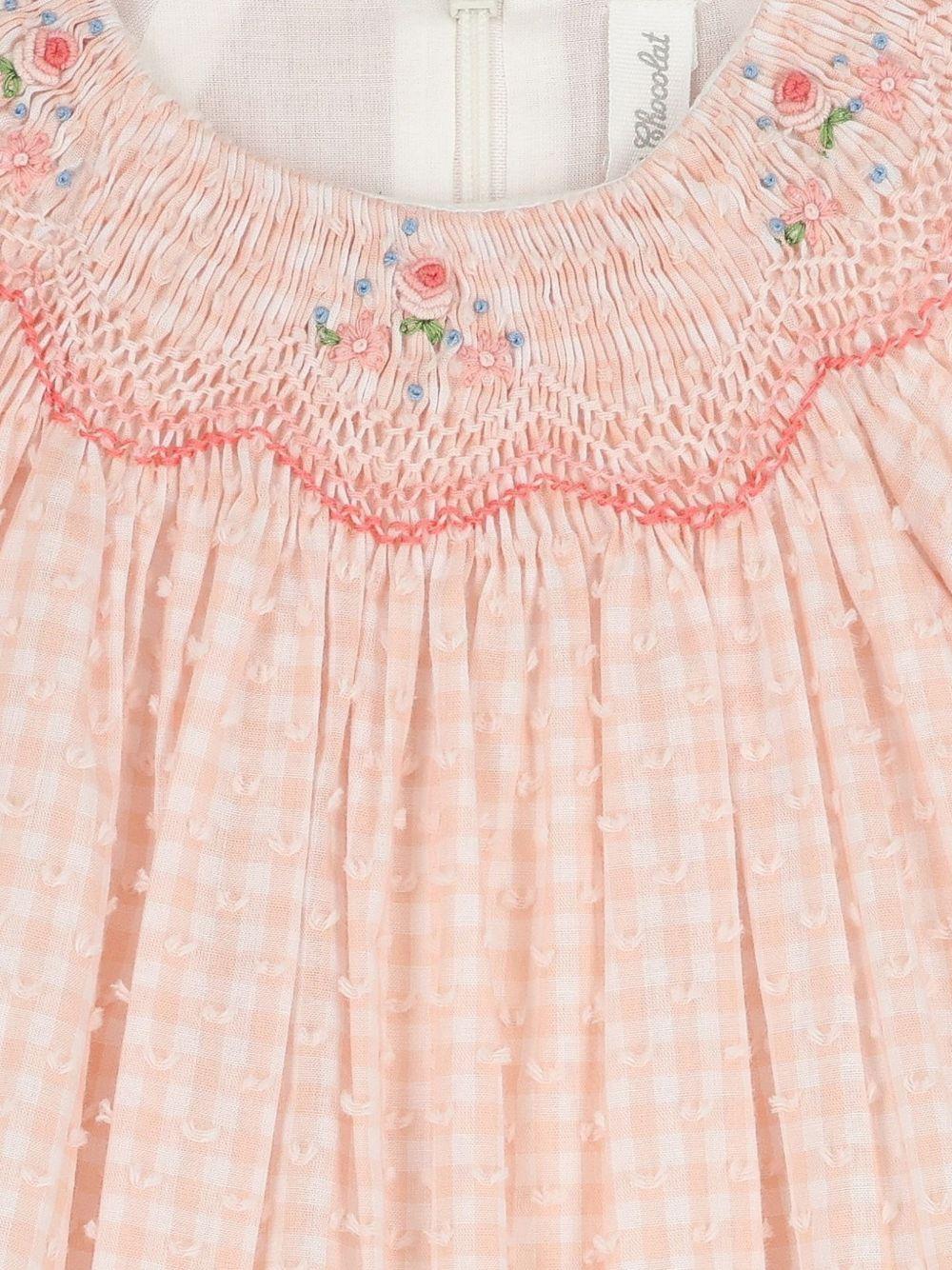 Abito per neonata Tartine et Chocolat rosa con motivo a quadri - Rubino Kids