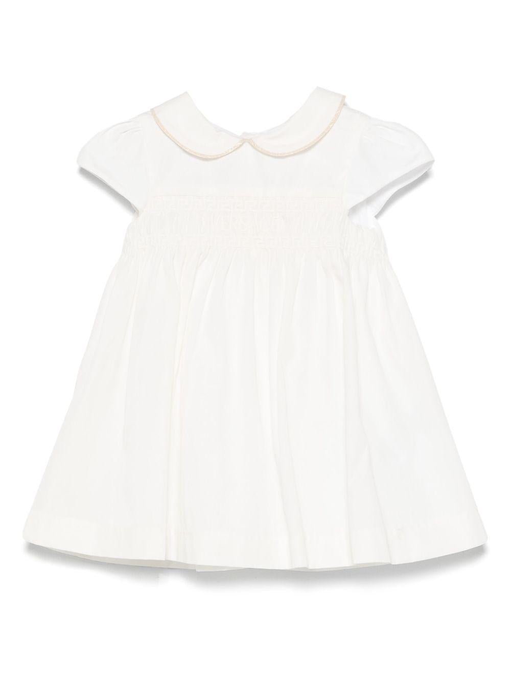 Abito per neonata Versace Kids bianco con chiusura posteriore con bottone - Rubino Kids