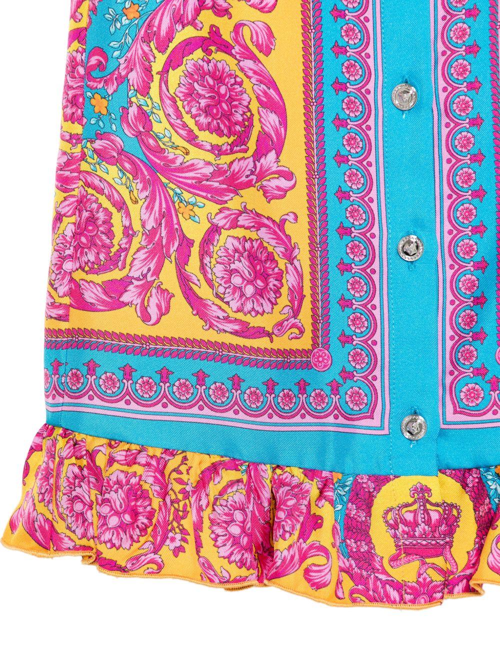 Abito per neonata Versace Kids multicolore con caratteristica stampa all - over - Rubino Kids