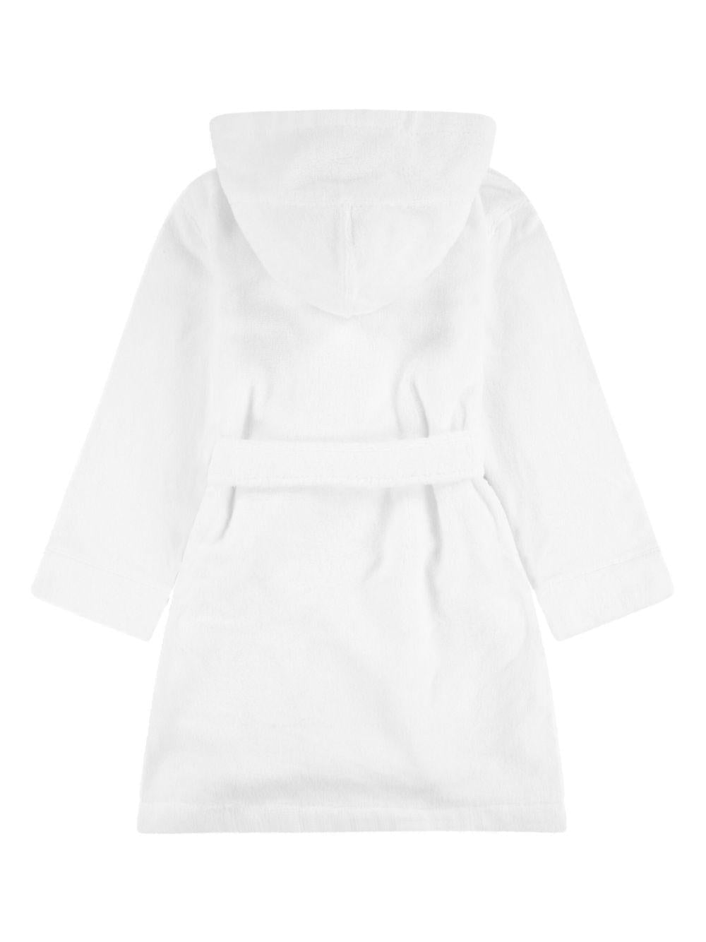 Accappatoio per bambini Polo Ralph Lauren Kids bianco con motivo Polo Pony - Rubino Kids