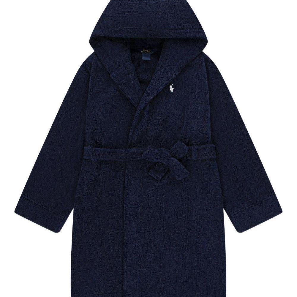 Accappatoio per bambini Polo Ralph Lauren Kids blu con motivo Polo Pony - Rubino Kids