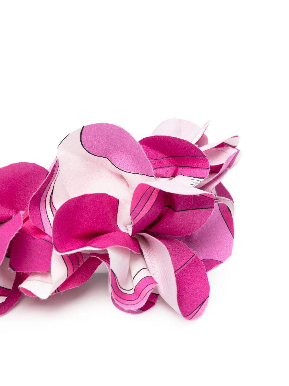 Accessorio per capelli per bambina Emilio Pucci Junior rosa a fiori - Rubino Kids