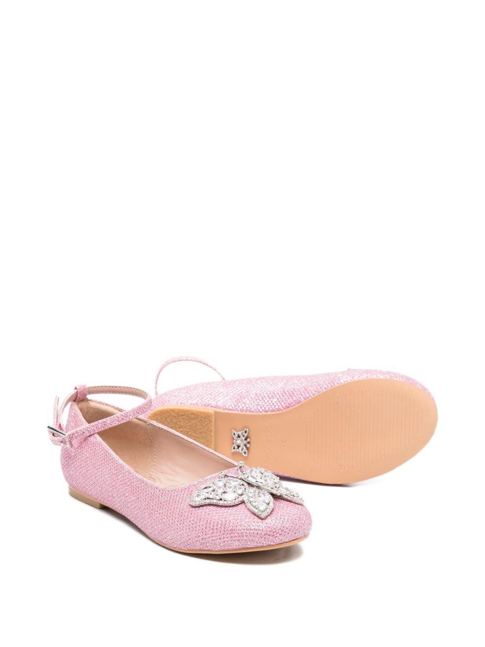 Ballerine per bambina Aruna Seth rosa con applicazione farfalla - Rubino Kids