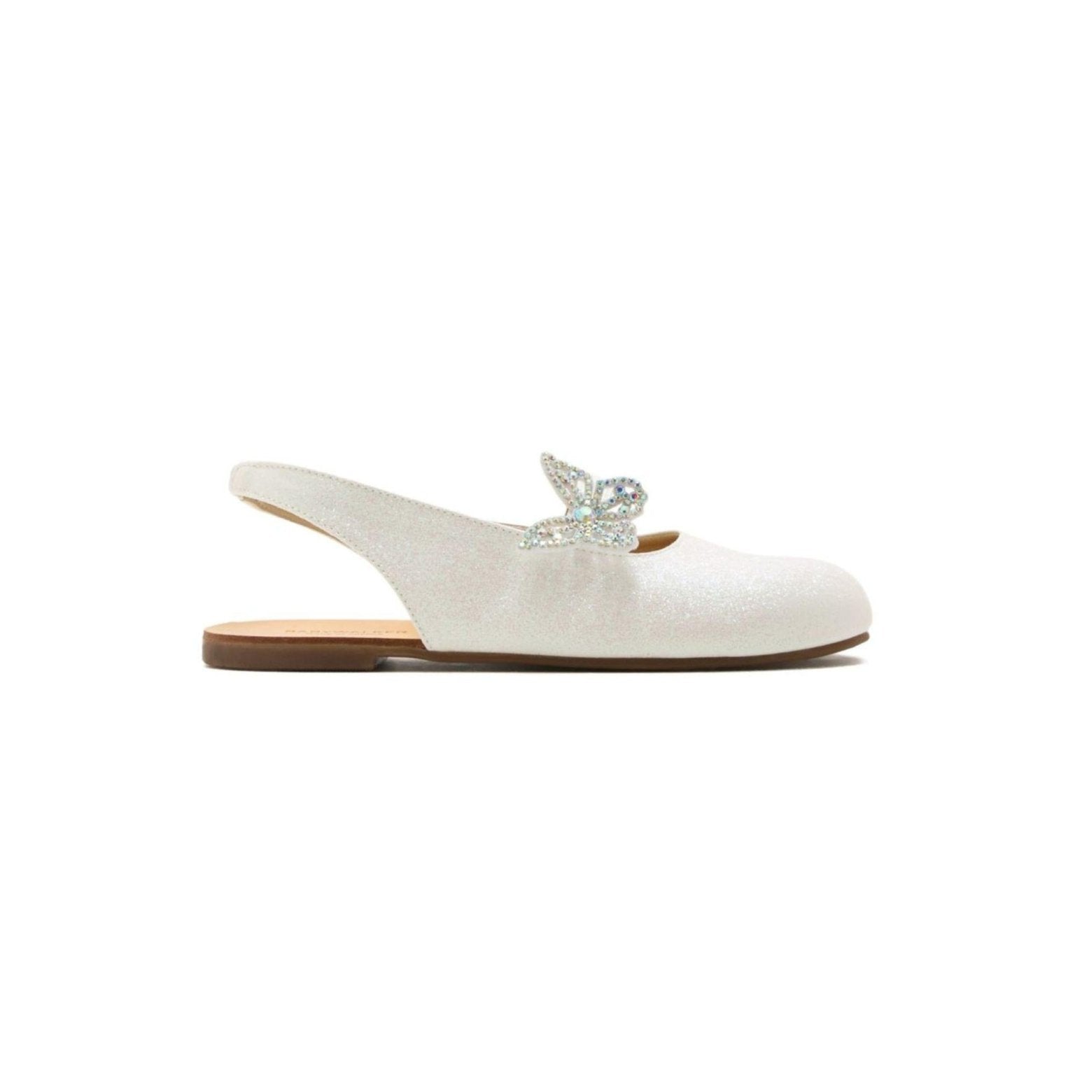 Ballerine per bambina BabyWalker bianco con cinturino posteriore - Rubino Kids