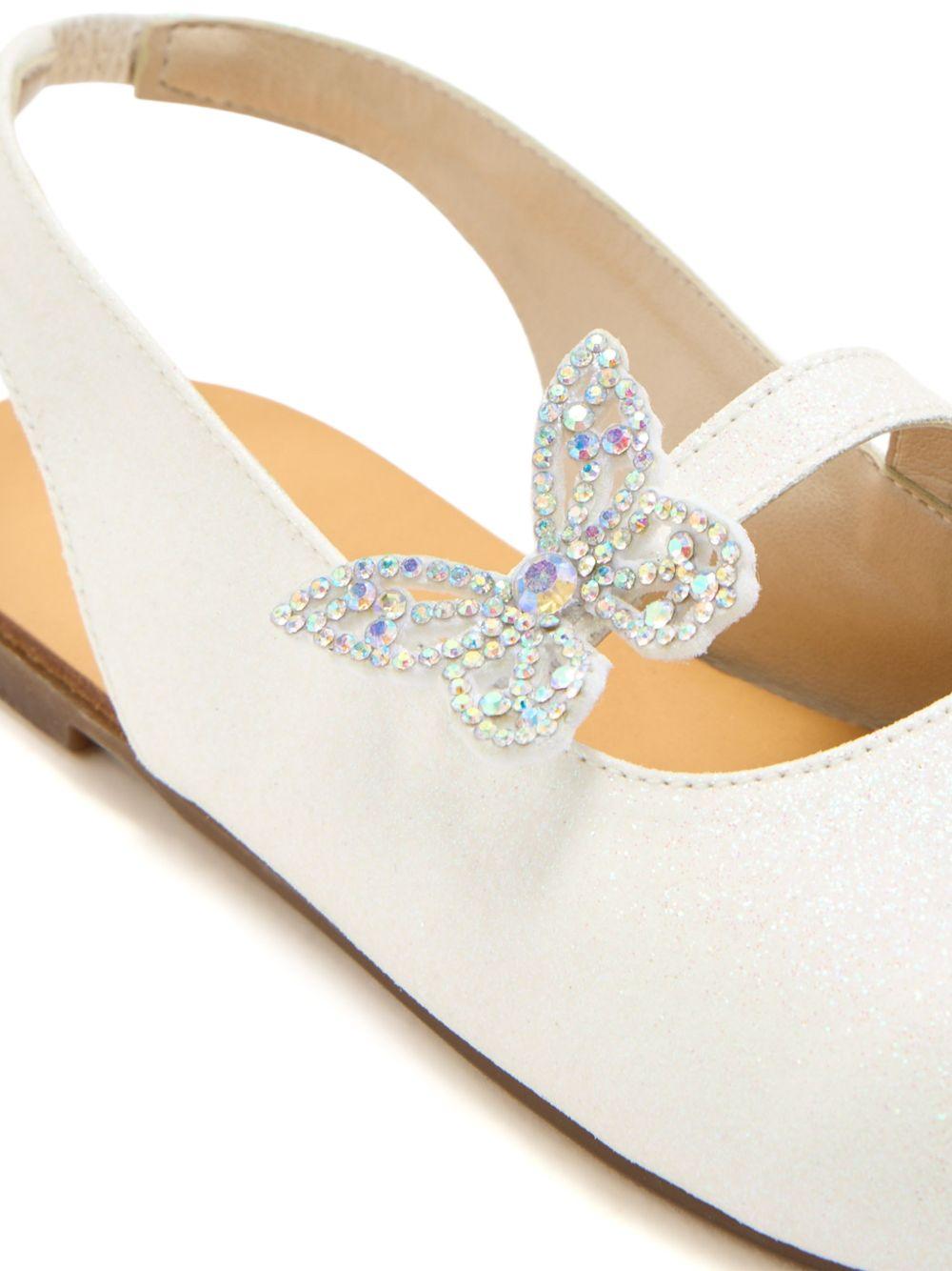 Ballerine per bambina BabyWalker bianco con cinturino posteriore - Rubino Kids