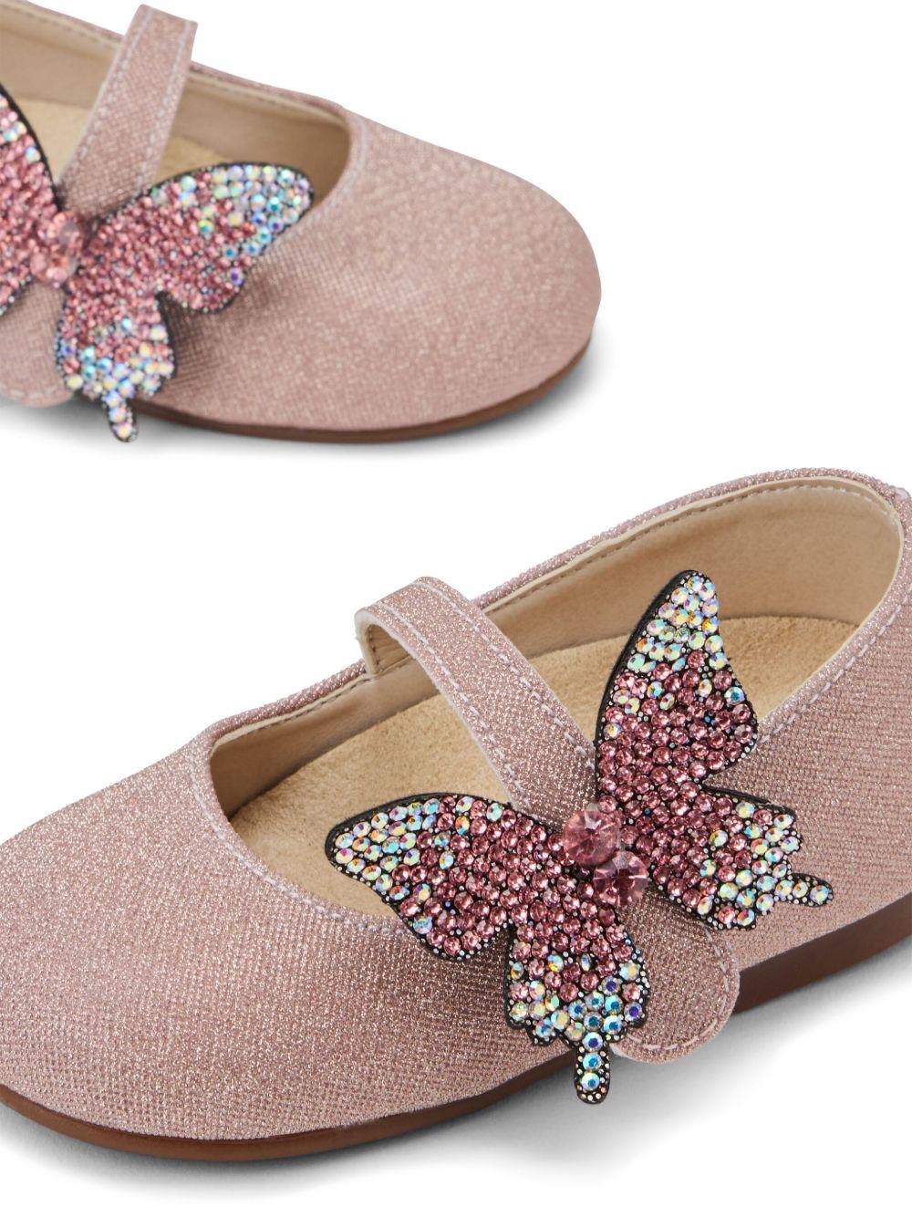 Ballerine per bambina BabyWalker rosa con applicazione farfalla - Rubino Kids