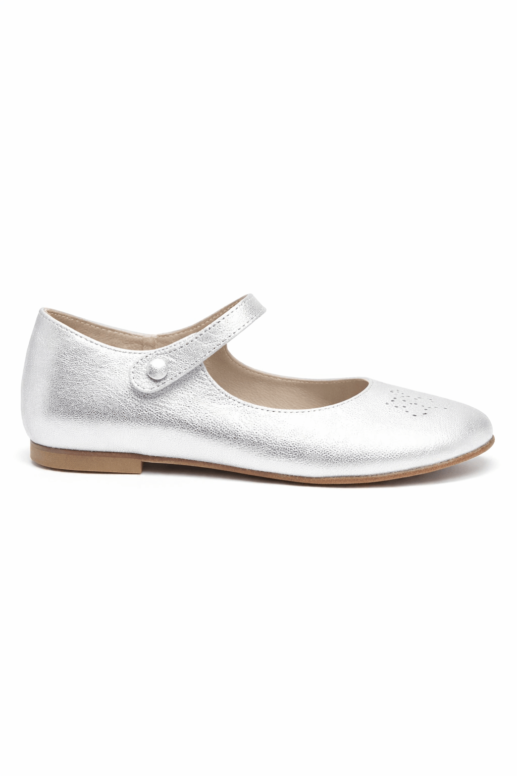 Ballerine per bambina Bonpoint argentate con dettaglio ciliegie - Rubino Kids