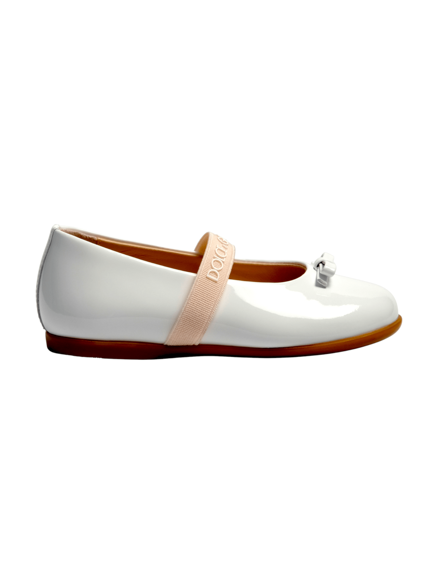 Ballerine per bambina Dolce & Gabbana Kids bianche con logo - Rubino Kids