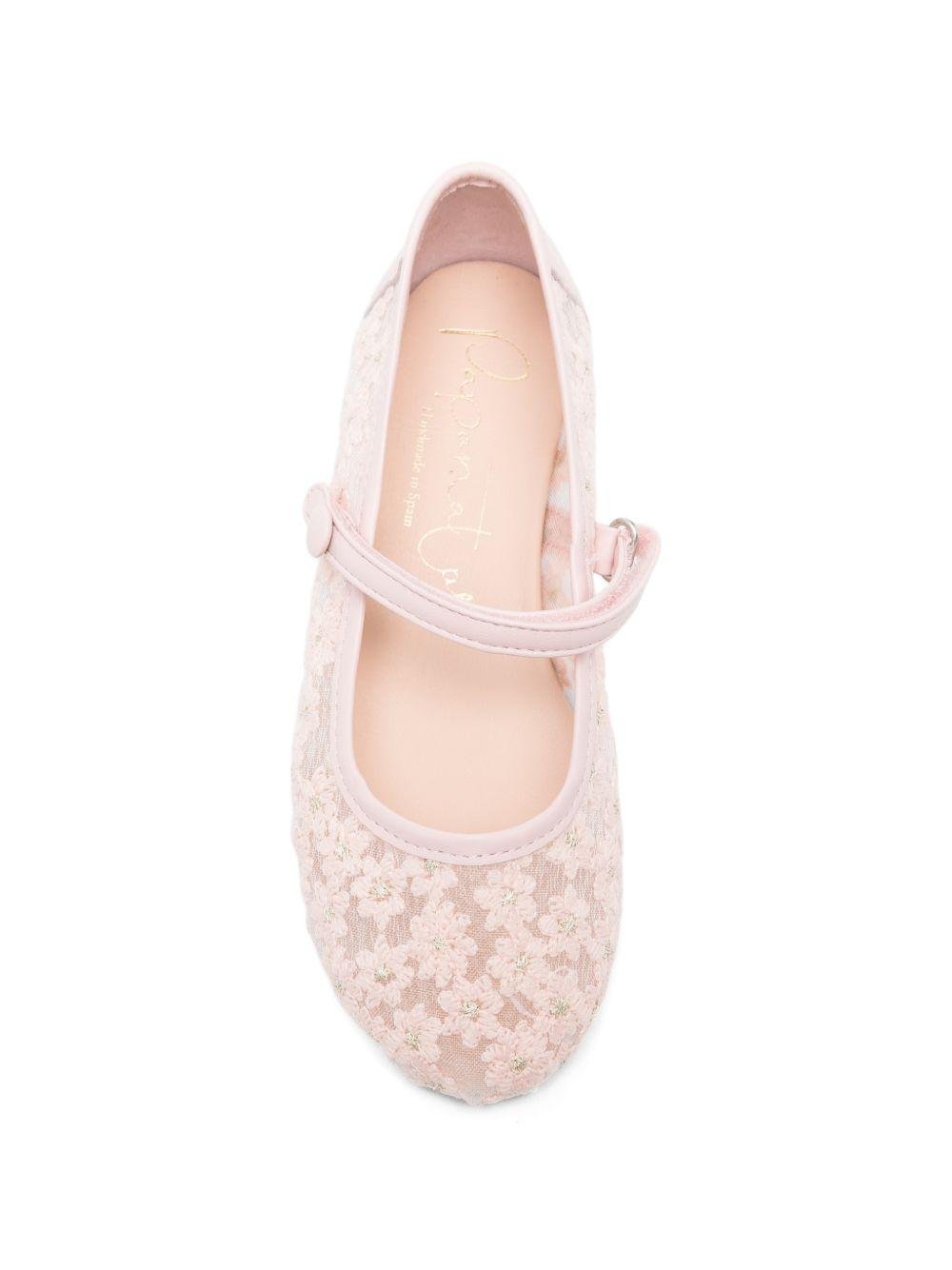 Ballerine per bambina Eli1957 rosa con ricamo floreale all - over - Rubino Kids