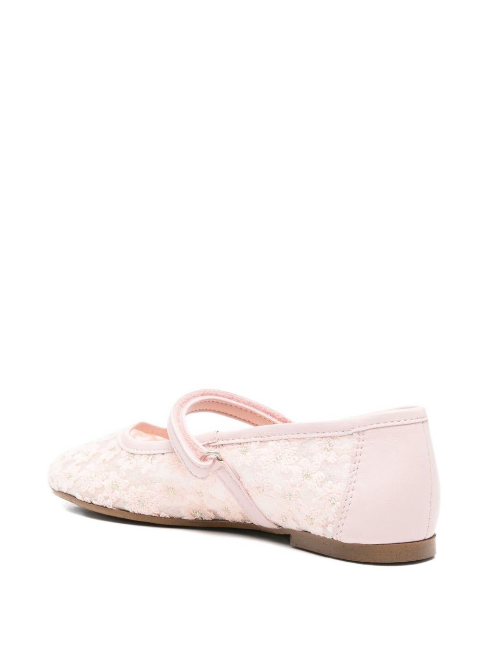 Ballerine per bambina Eli1957 rosa con ricamo floreale all - over - Rubino Kids