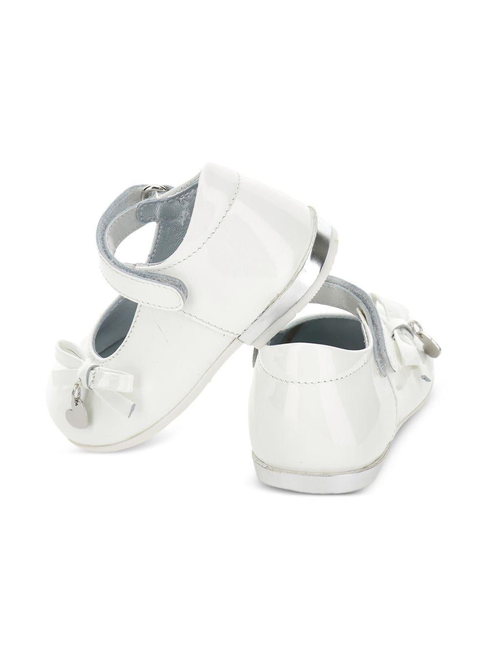 Ballerine per bambina Monnalisa bianche con fiocco - Rubino Kids