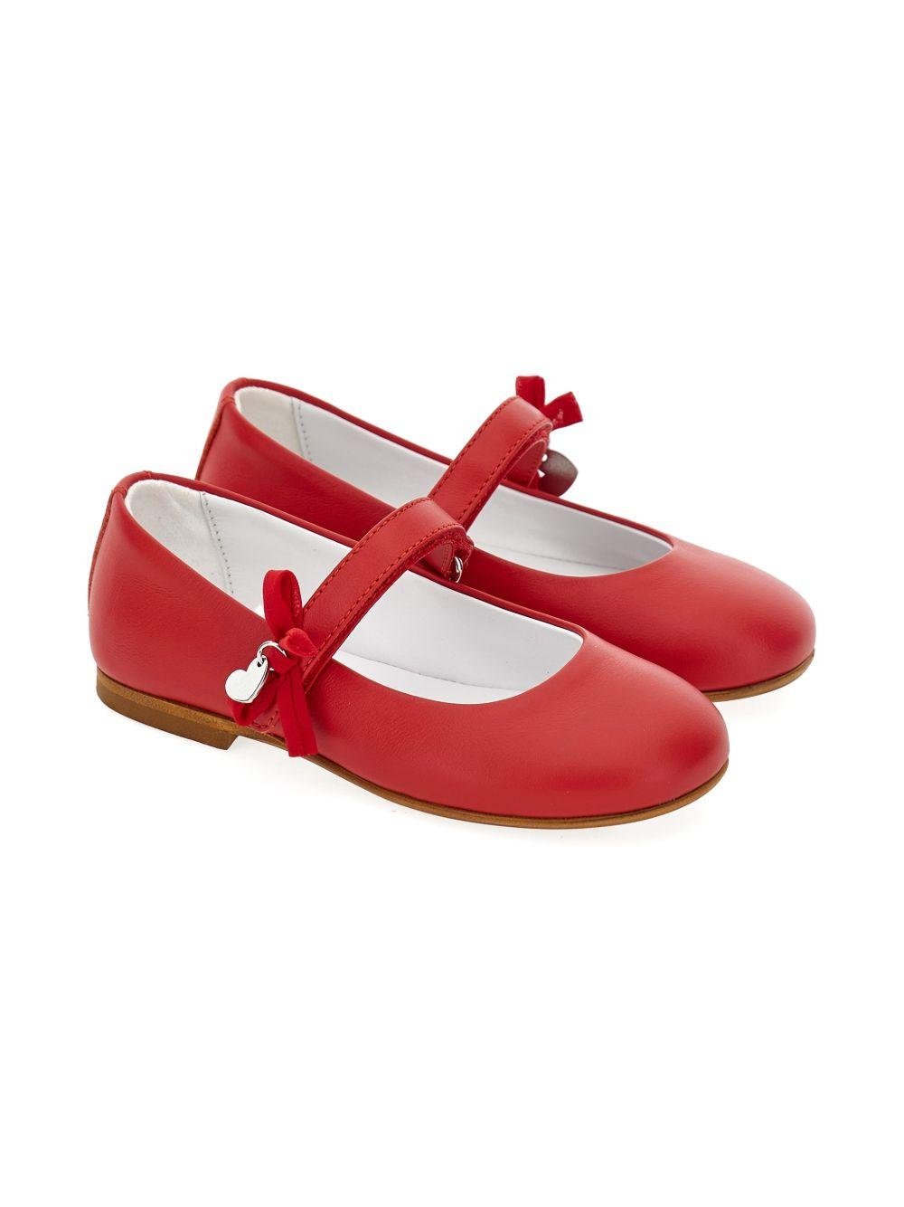 Ballerine per bambina Monnalisa rosse con dettaglio nastro - Rubino Kids