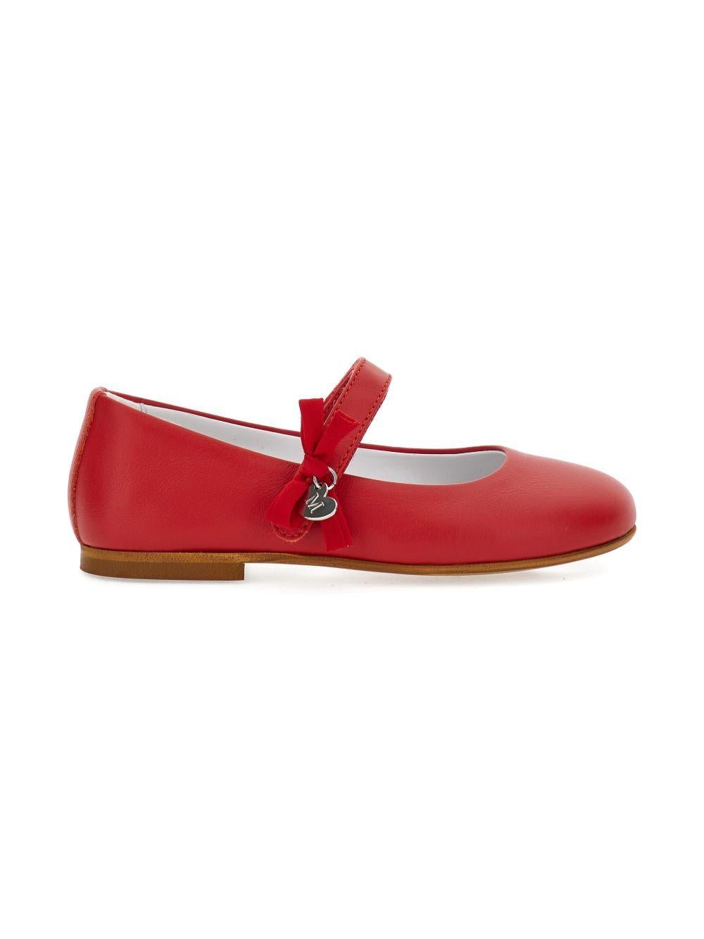 Ballerine per bambina Monnalisa rosse con dettaglio nastro - Rubino Kids