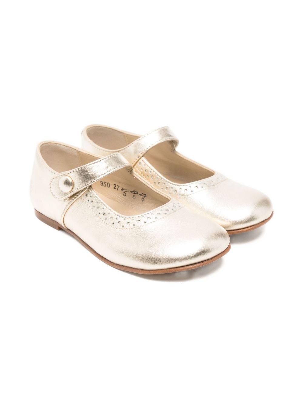 Ballerine per bambina Tartine Et Chocolat oro con cinturino - Rubino Kids