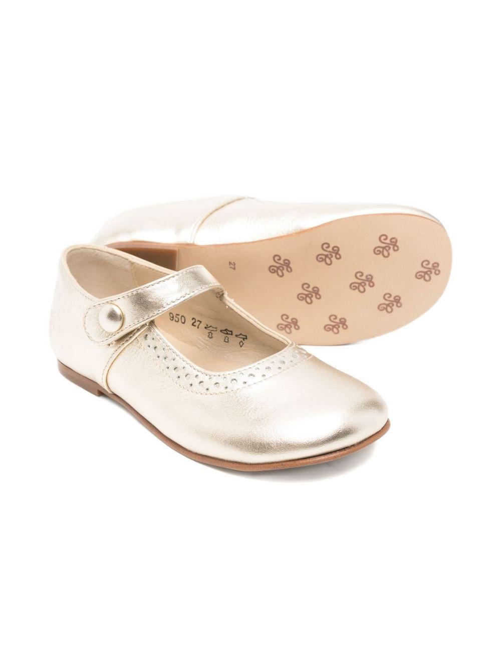 Ballerine per bambina Tartine Et Chocolat oro con cinturino - Rubino Kids