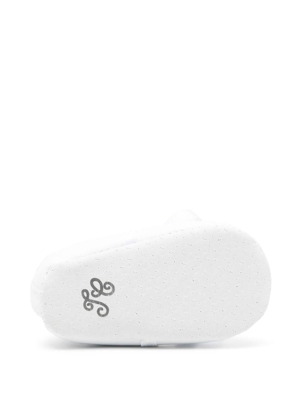 Ballerine per neonata Tartine & Chocolat bianche con nastro - Rubino Kids