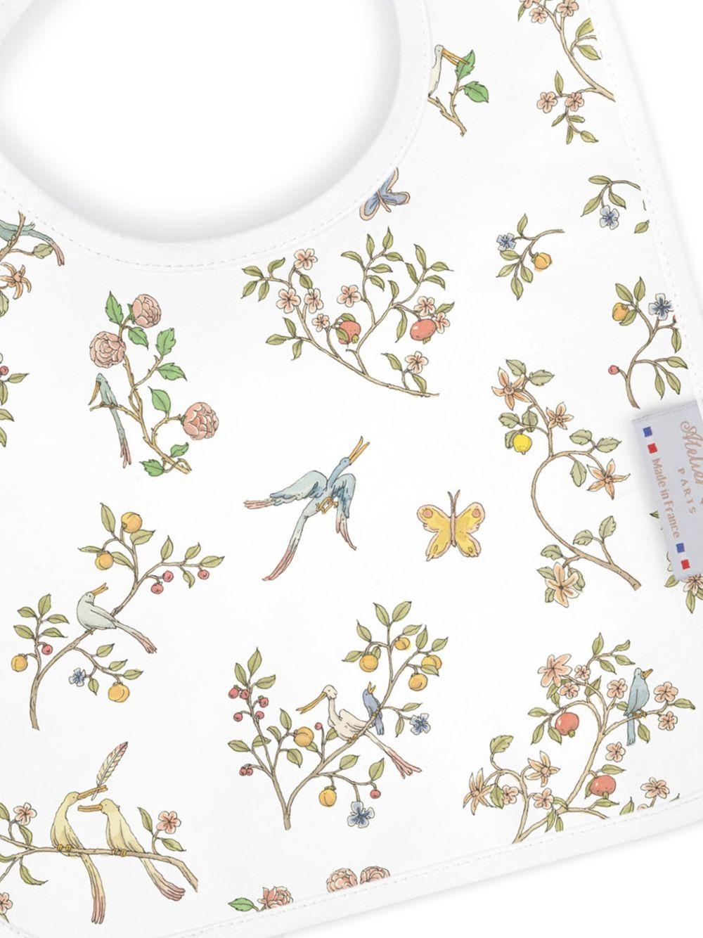 Bavaglino per neonata Atelier Choux rosa con stampa grafica - Rubino Kids