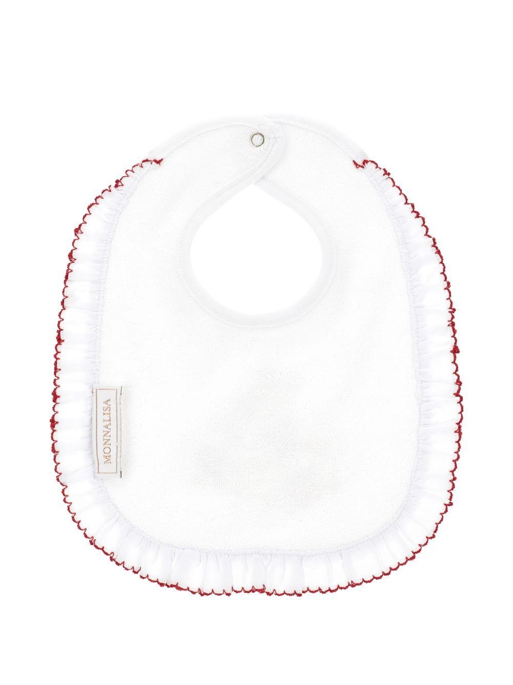 Bavaglino per neonati Monnalisa bianco constampa grafica - Rubino Kids
