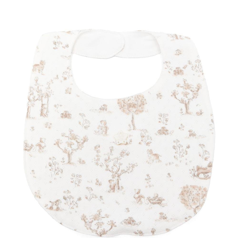 Bavaglino per neonati Tartine & Chocolat bianco con stampa con orsetto - Rubino Kids