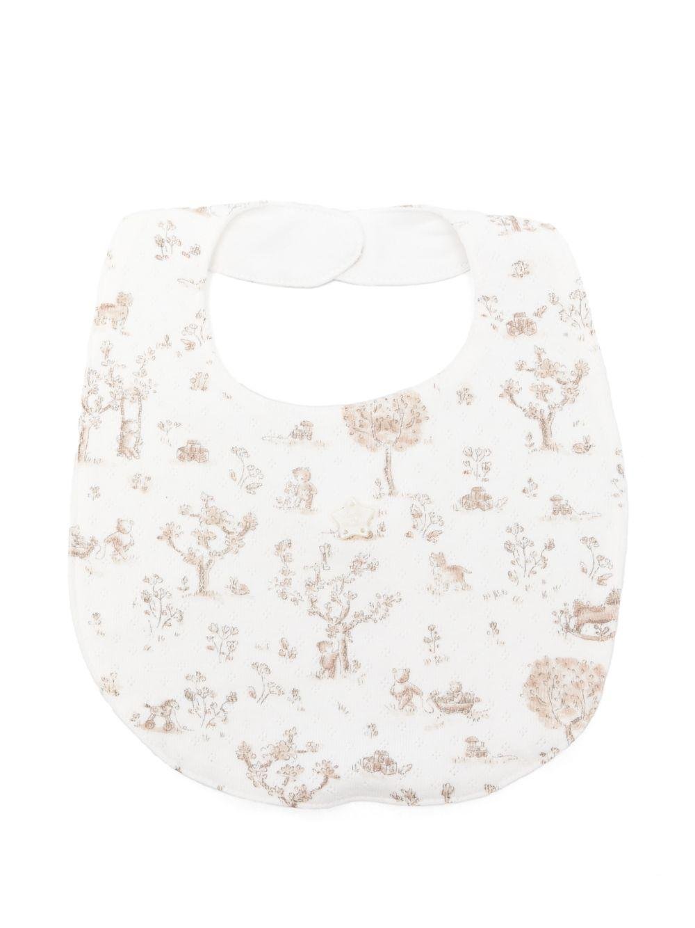 Bavaglino per neonati Tartine & Chocolat bianco con stampa con orsetto - Rubino Kids