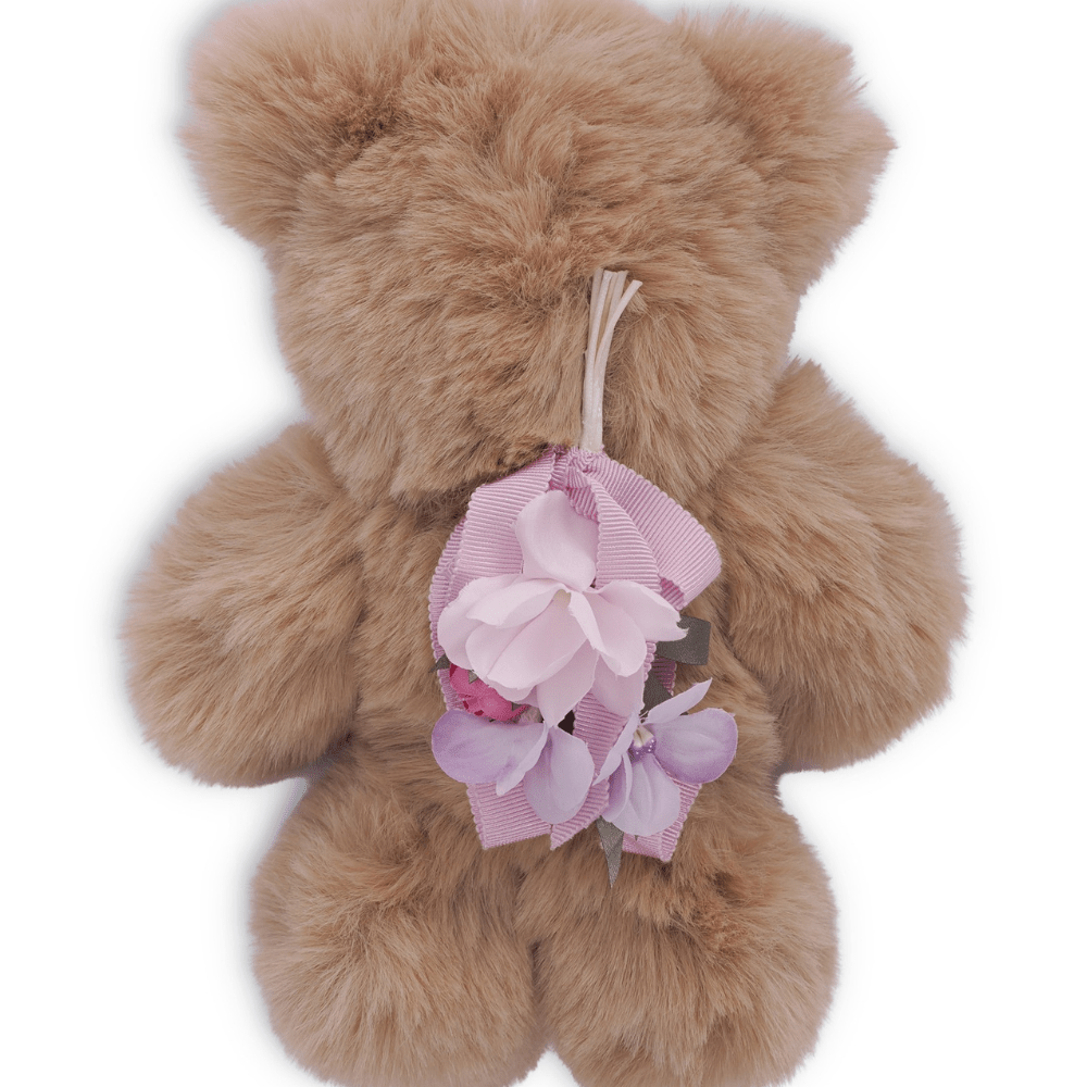 Bear Trick per bambina Monnalisa beige con fiore rosa - Rubino Kids