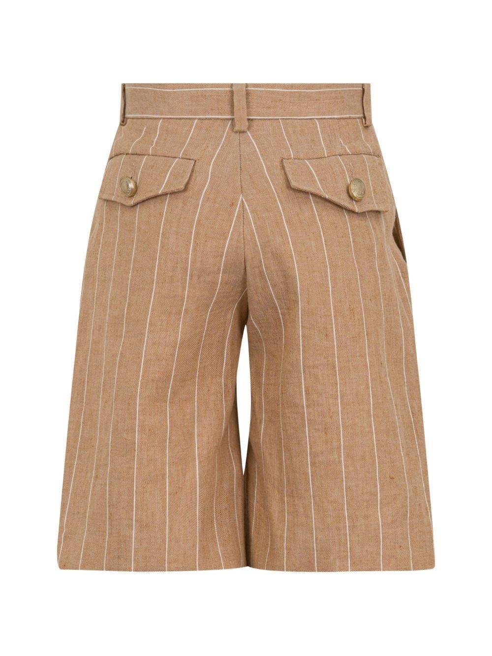 Bermuda per bambino Eleventy Kids marrone con motivo a righe - Rubino Kids