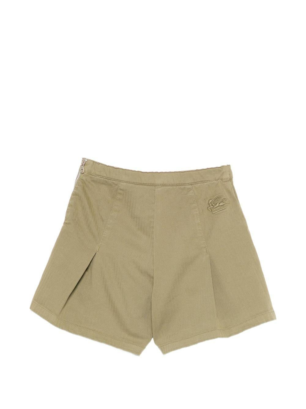 Bermuda per bambino Etro Kids verde con pieghe - Rubino Kids