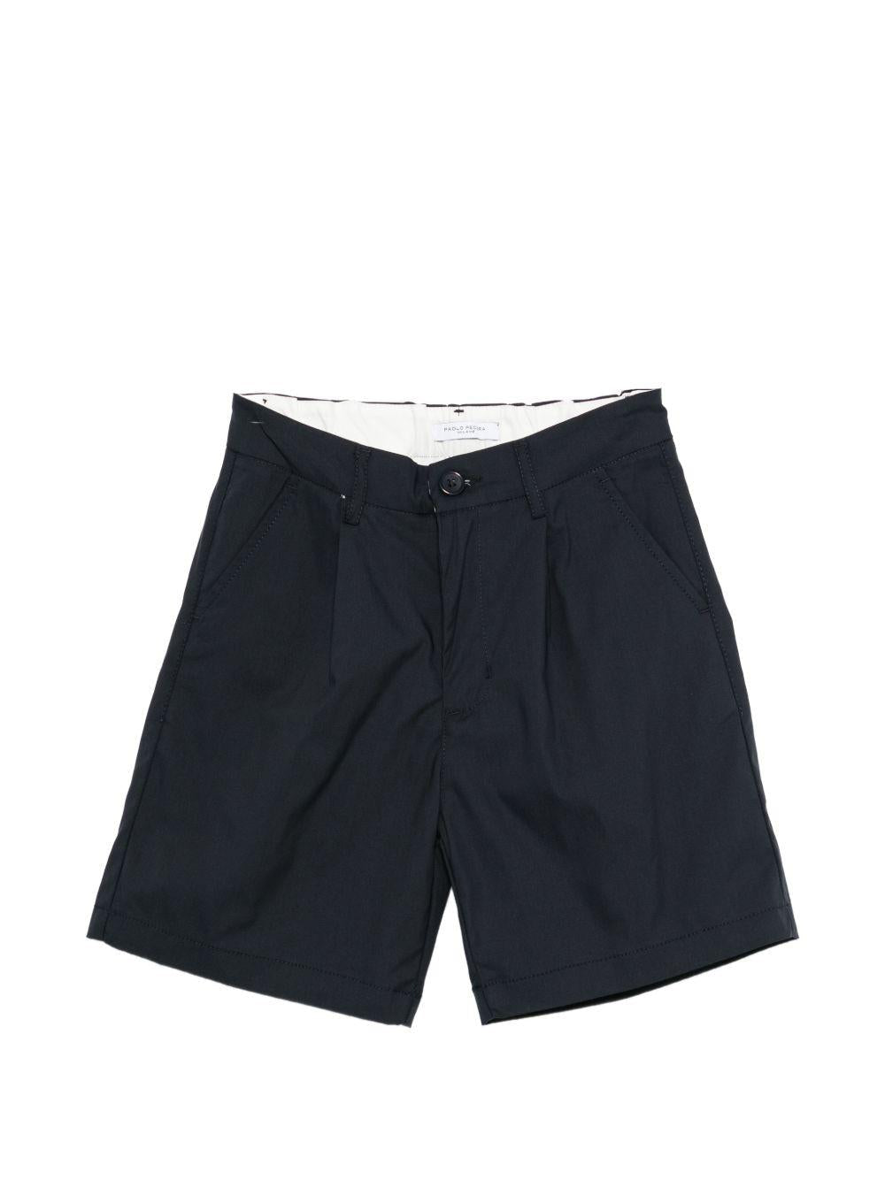 Bermuda per bambino Paolo Pecora Kids blu con pieghe - Rubino Kids