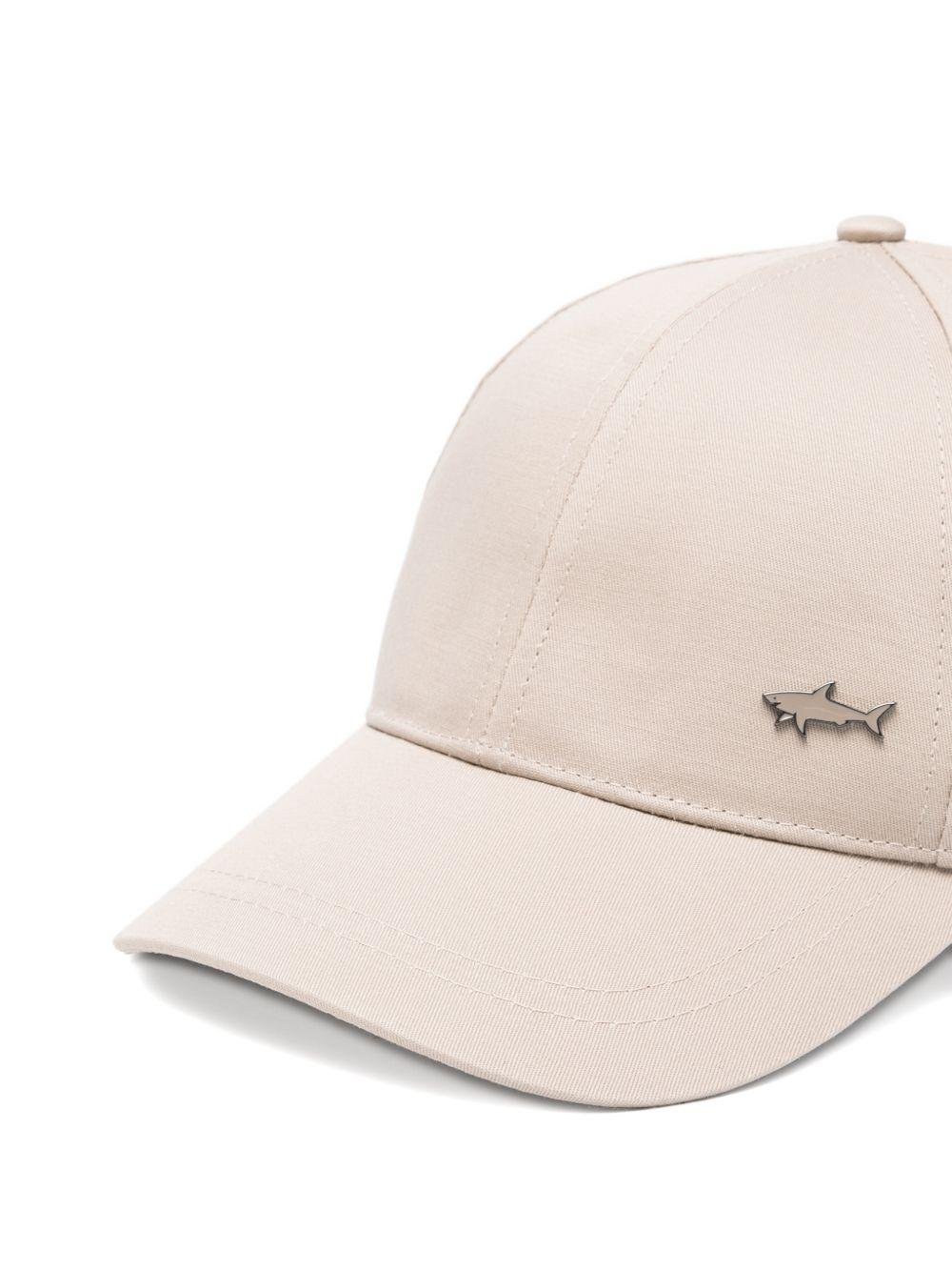 Berretto per bambino Paul & Shark Kids beige con applicazione squalo - Rubino Kids