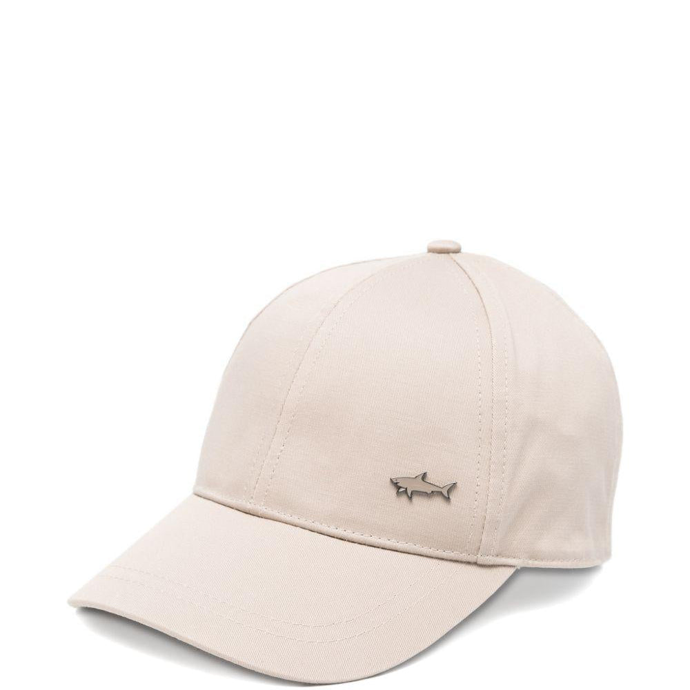 Berretto per bambino Paul & Shark Kids beige con applicazione squalo - Rubino Kids