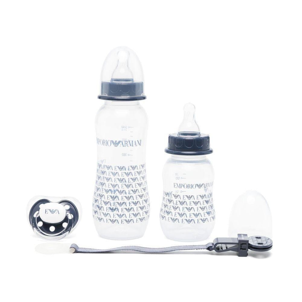 Biberon per neonato Emporio Armani Kids blu con stampa grafica all - over - Rubino Kids