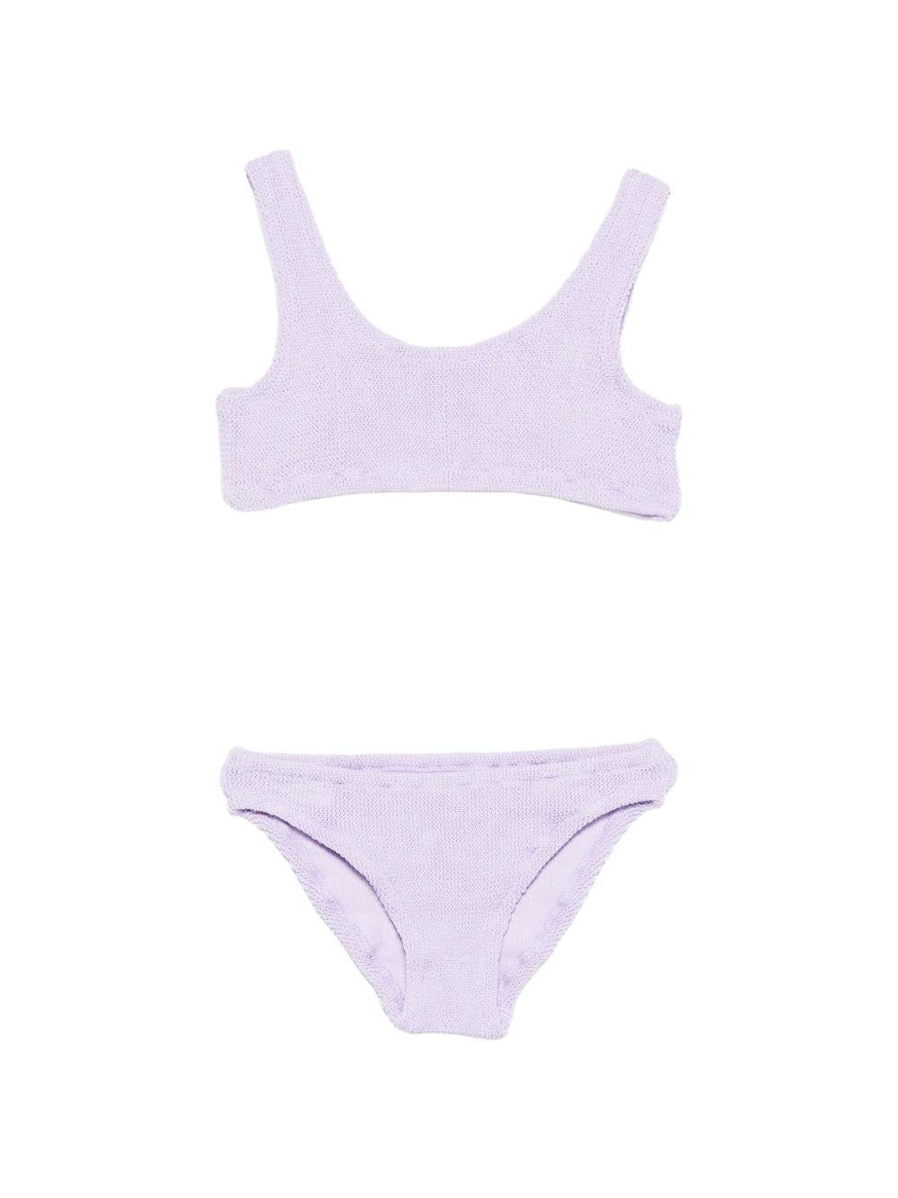 Bikini Baker W per bambina MC2 Saint Barth Kids viola testurizzato - Rubino Kids