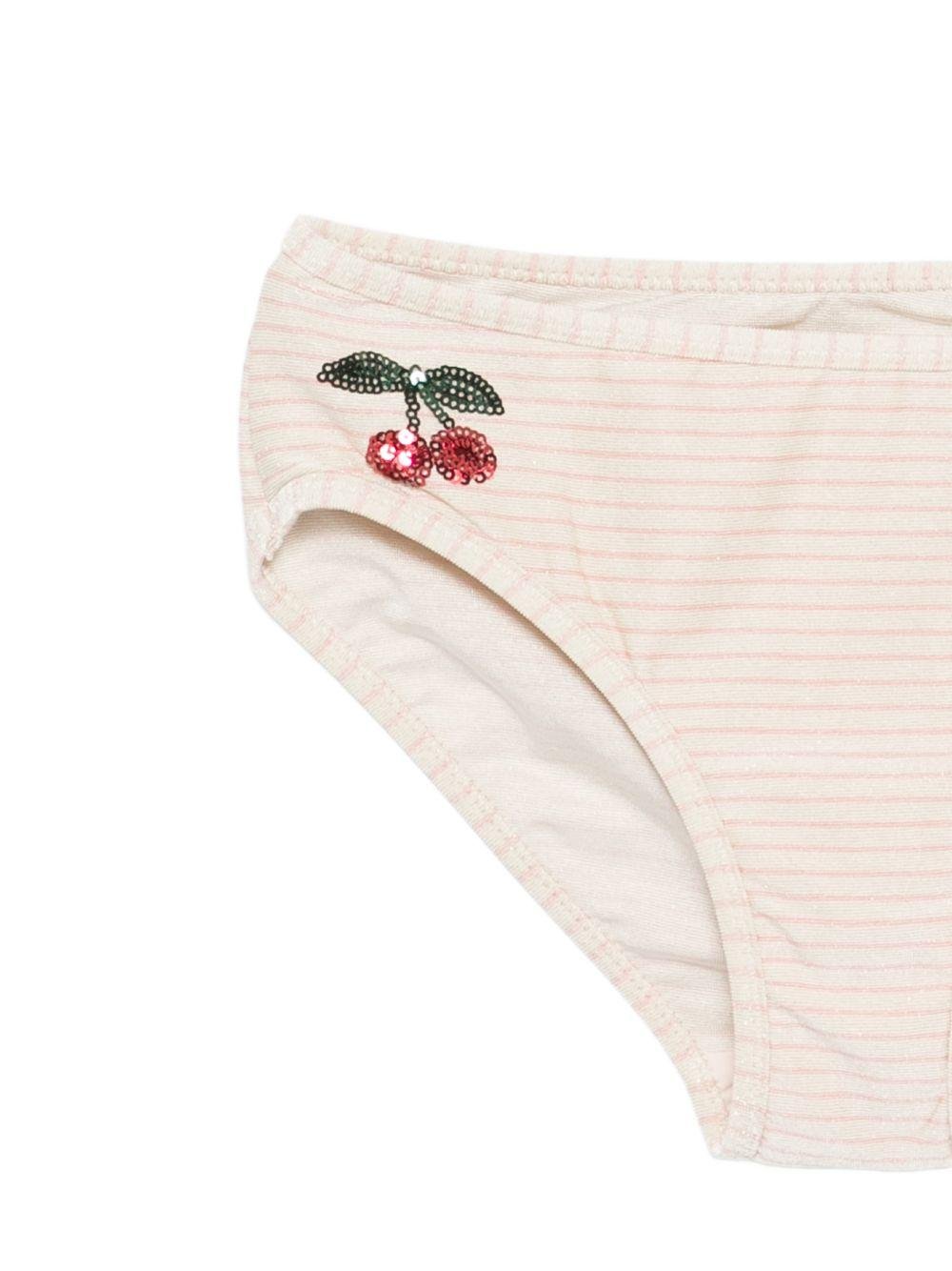 Bikini da bagno per bambina Konges Slojd multicolore con stampa ciliegia - Rubino Kids