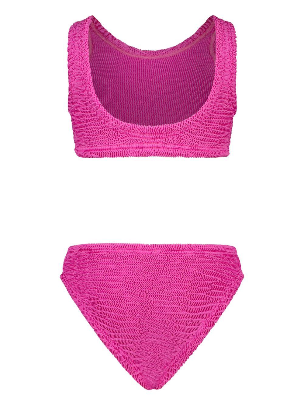 Bikini Katy per bambina Paramidonna Kids fucsia con design texturizzato - Rubino Kids