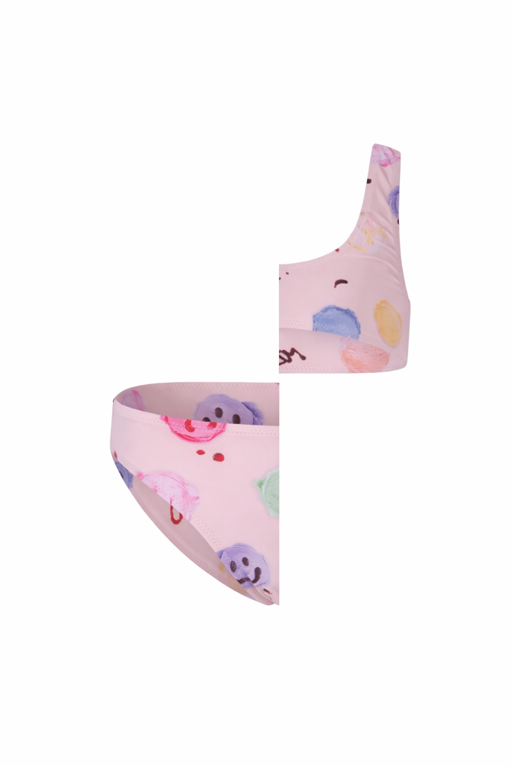 Bikini per bambina Molo Kids bianco a scollo ampio - Rubino Kids