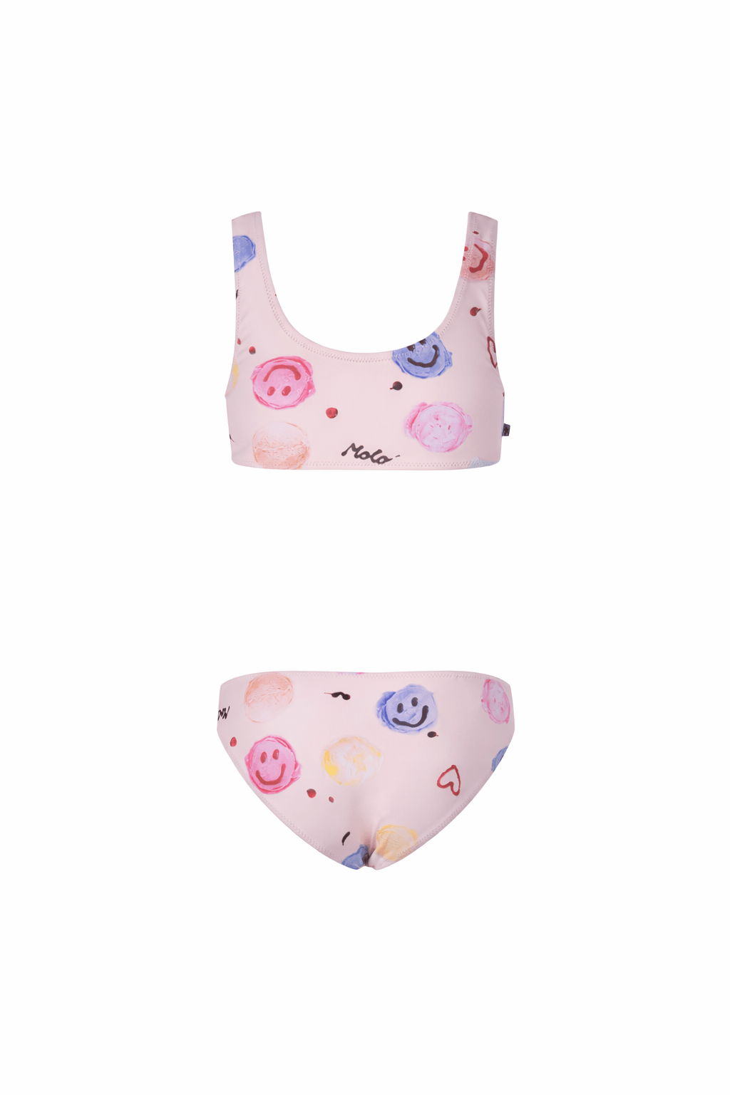 Bikini per bambina Molo Kids bianco a scollo ampio - Rubino Kids