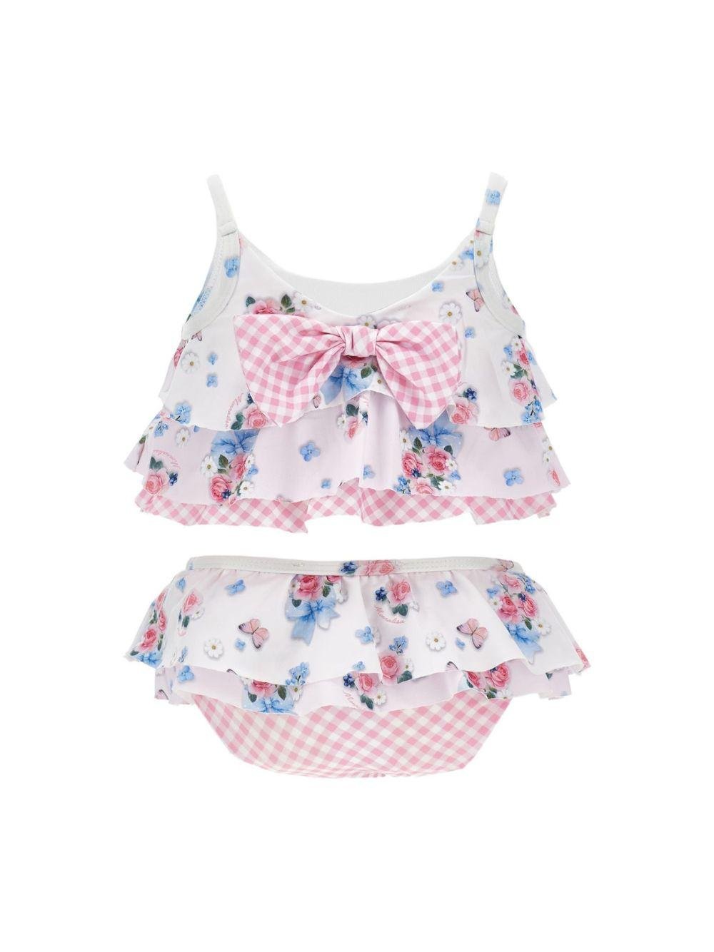 Bikini per neonata Monnalisa multicolore con motivo a fiori - Rubino Kids