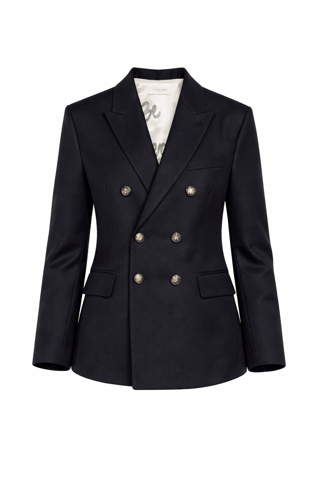 Blazer doppiopetto per bambino Golden Goose Kids blu con polsini con bottini - Rubino Kids