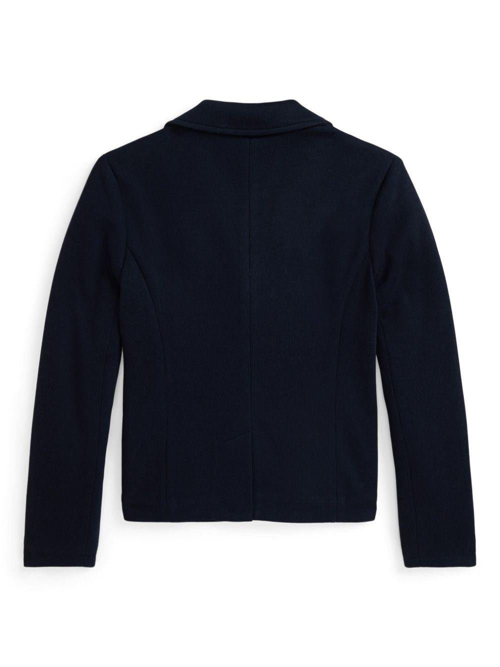 Blazer per bambina POLO RALPH LAUREN KIDS blu con ricamo - Rubino Kids