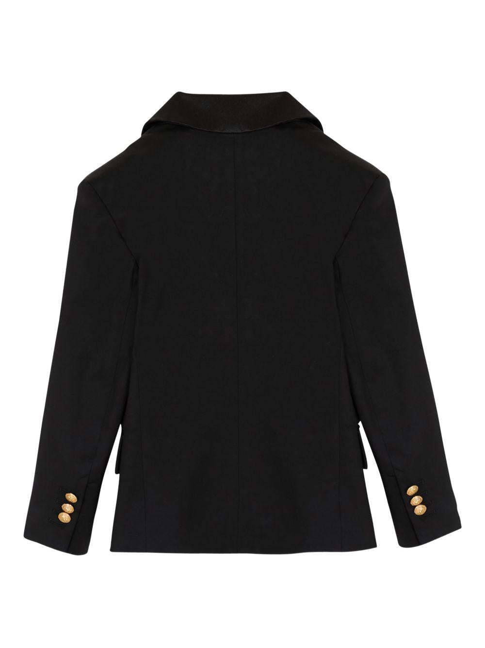 Blazer per bambino Balmain Kids nero con chiusura a bottoni dorati - Rubino Kids